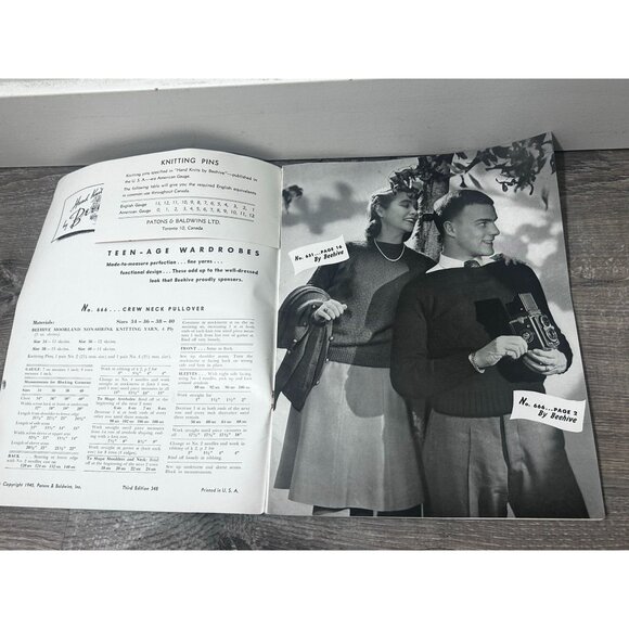 Teen Age Fashions Book # 131 Hand Kinits By Beehive Paperback - Picture 2 of 5